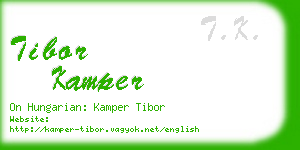 tibor kamper business card